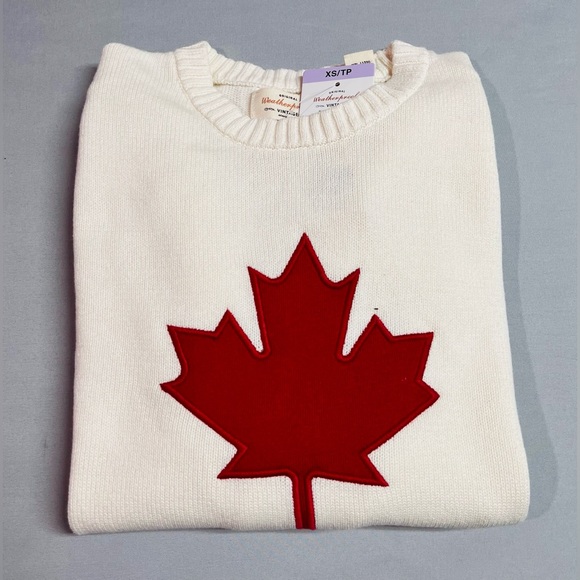 Canada Flag Graphic Long Sleeve Knit Shirt NWT Size XS - Picture 7 of 7